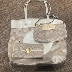 Coach purse, wallet and wristlet bundle